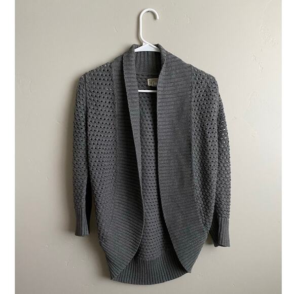 XS Converse One Star Open Knit Gray Cardigan - Picture 1 of 5